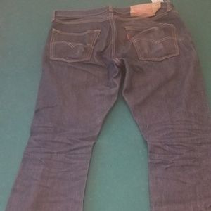 Levi's 501 button fly raw denim